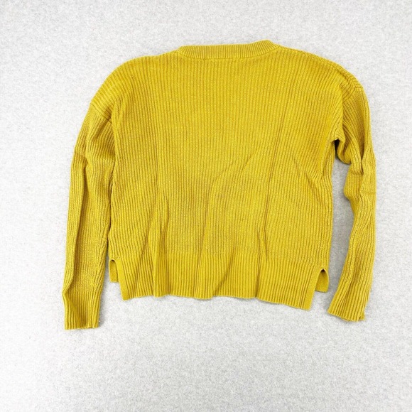Madewell Womens Patch Pocket Sweater Pullover Mustard Size XS Golden Yellow - Picture 7 of 7